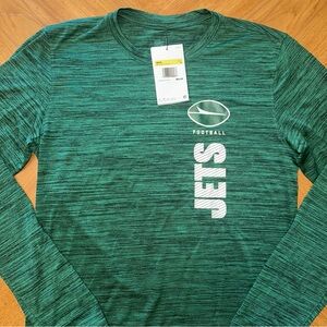 Nike New York Jets Shirt Men's Small NFL On Field Dri-Fit Long Sleeve Velocity